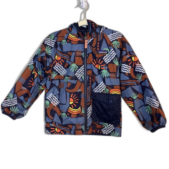 Kids Patagonia Puff Ball Hooded Reversible jacket 5T Lightweight - Picture 1 of 5